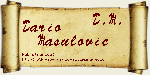 Dario Mašulović vizit kartica